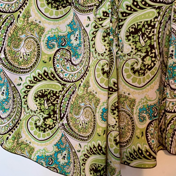 Lime paisley blouse - Picture 3 of 5